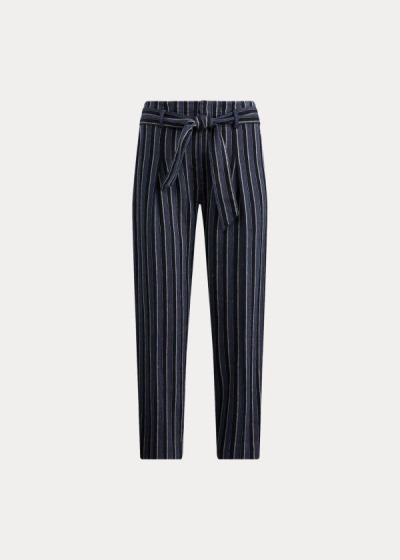 Pantalones Ralph Lauren Mujer Azules / Multicolor - Striped Cotton-Linen - LEGWS4167